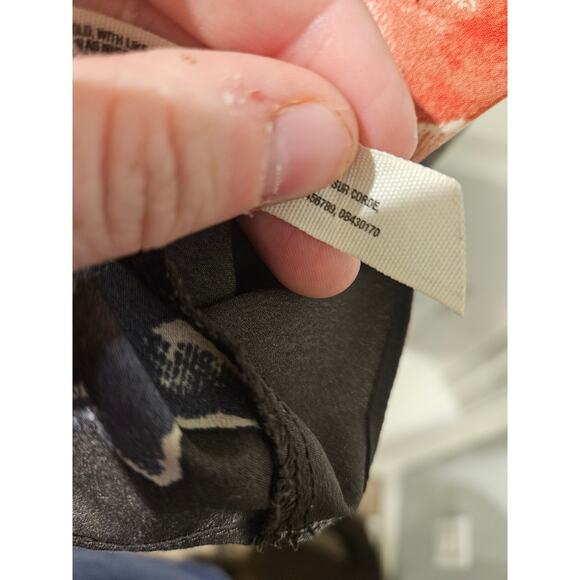 Free People Chiffon Cascades Slip Dress Black Combo Small Floral Boho Festival - Picture 6 of 7